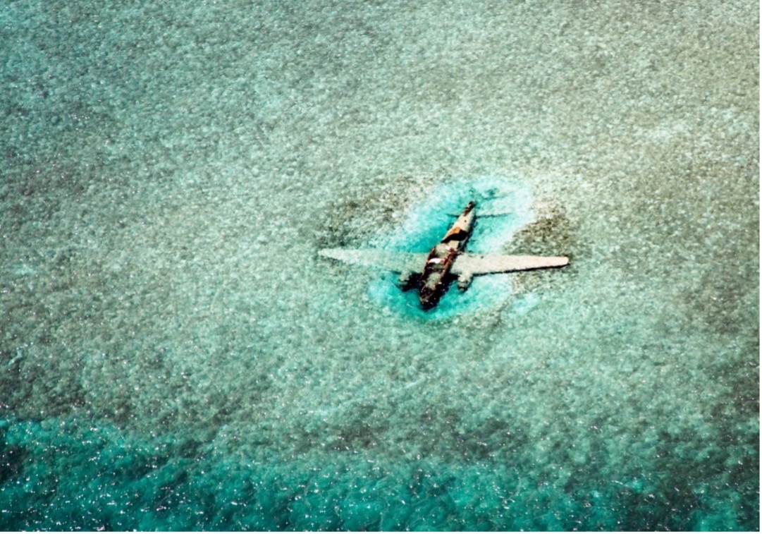Norman Cay plane in water
